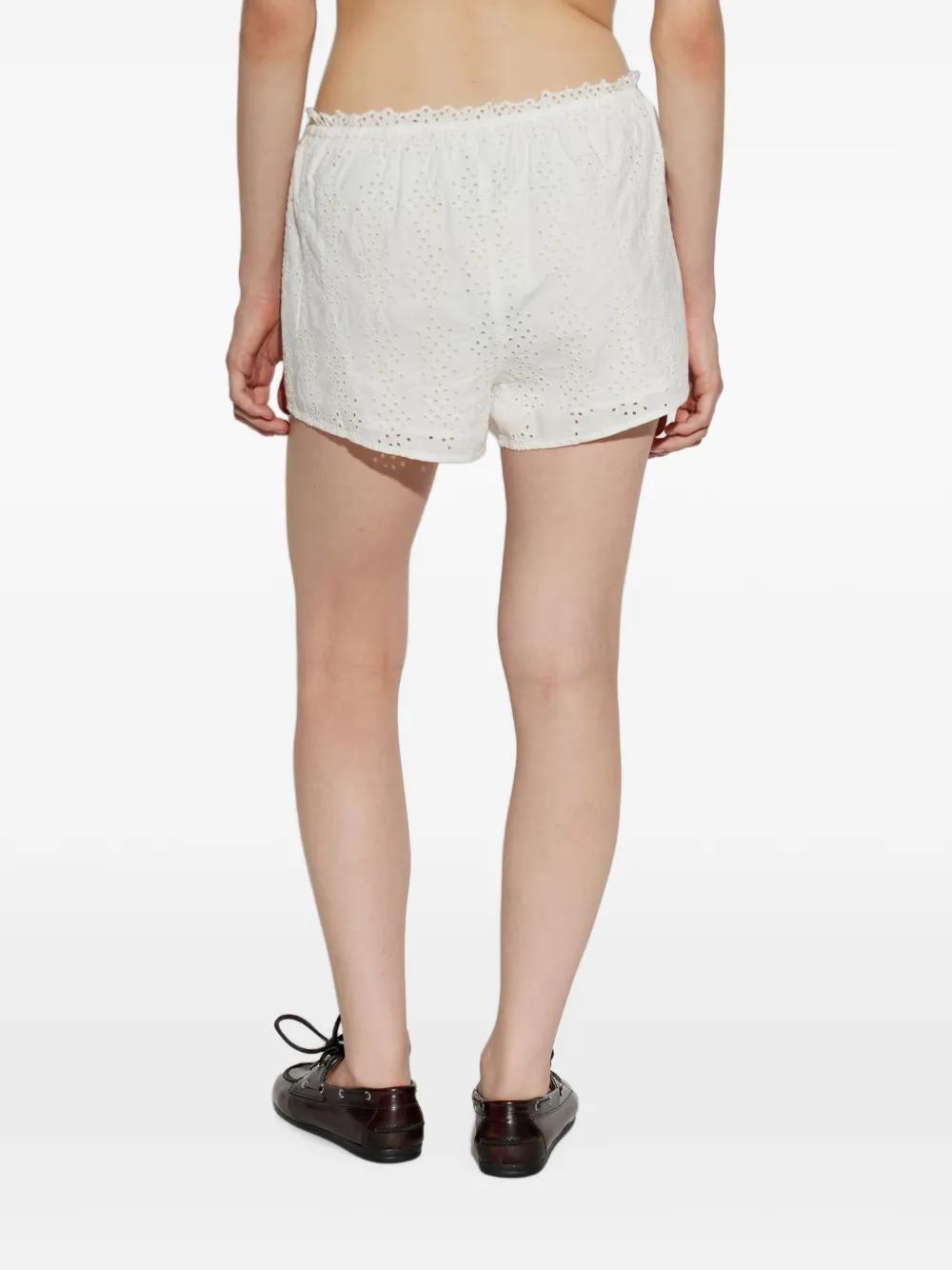 Posse Harriet broderie anglaise shorts Wit