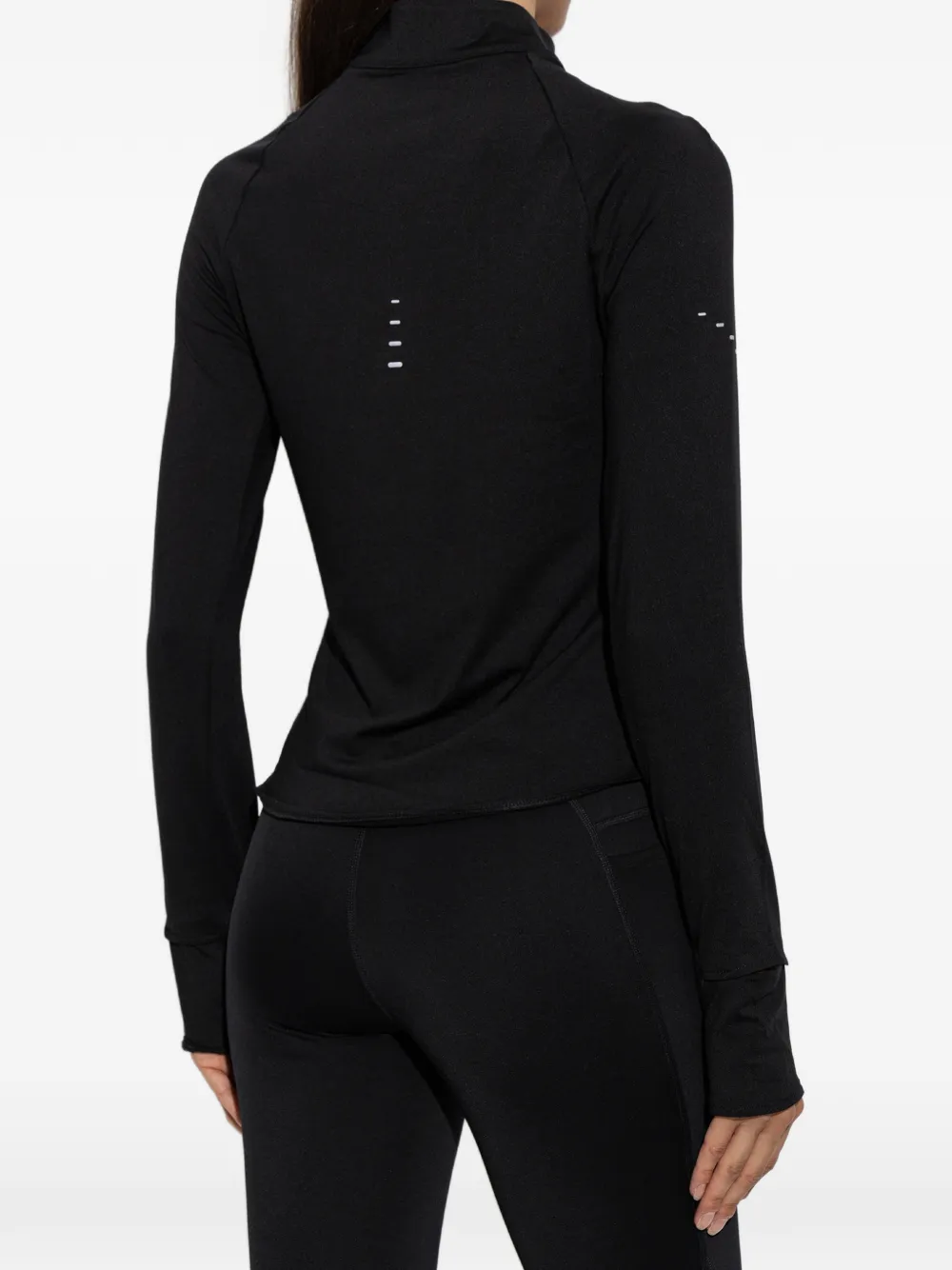 Nike Swift logo-print quarter-zip sweatshirt Zwart