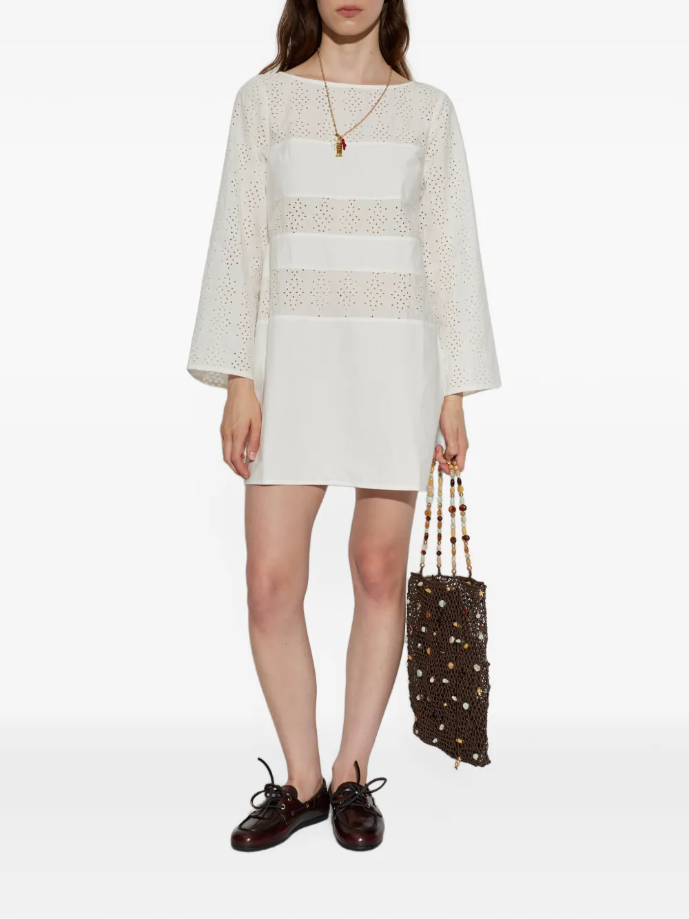 Posse Harriet broderie-anglaise mini dress