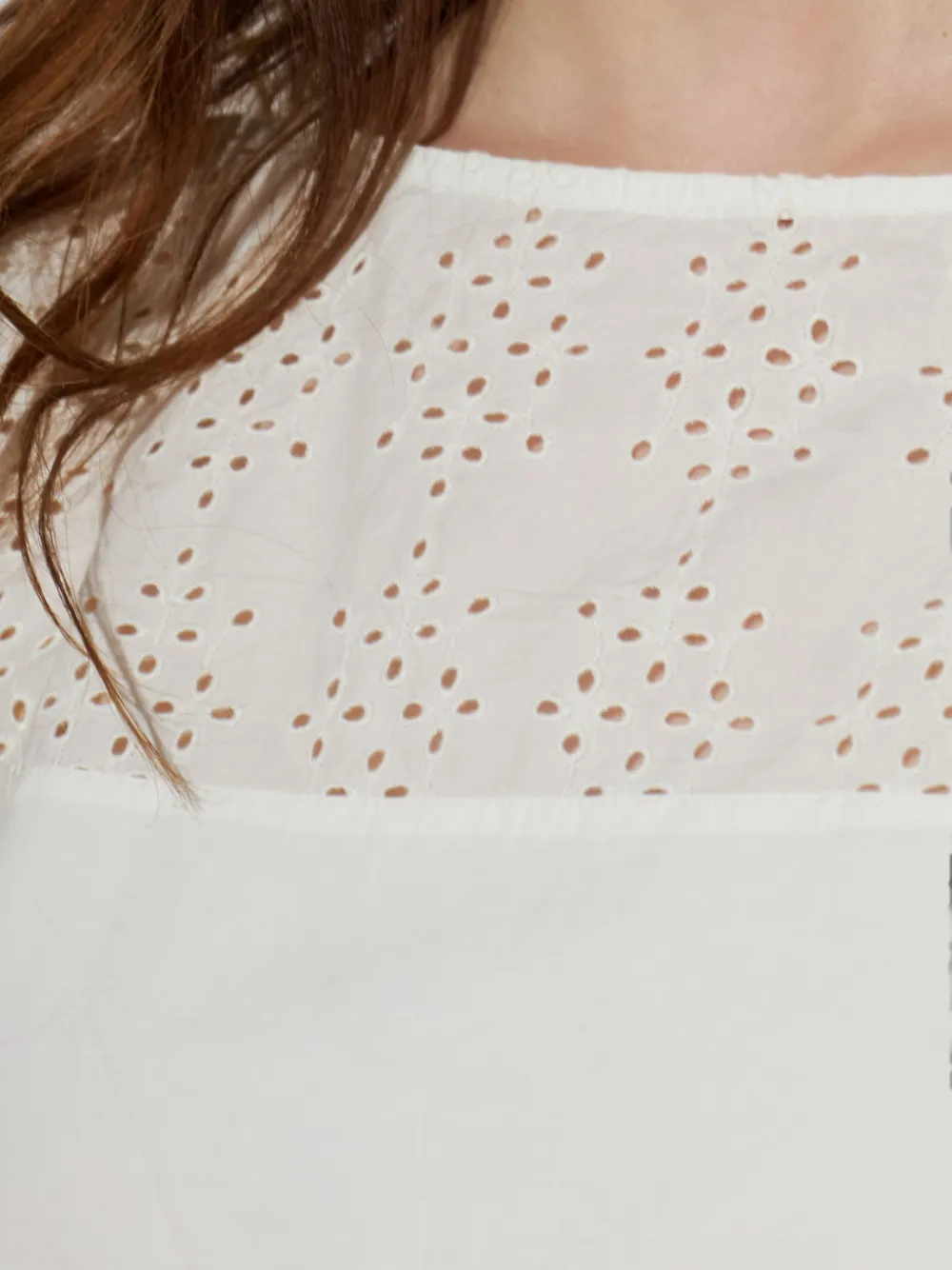 Posse Harriet broderie anglaise mini-jurk Wit