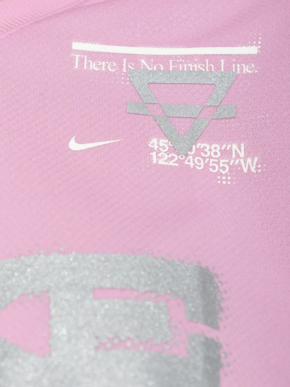 Nike Swift logo-print long-sleeve T-shirt Roze