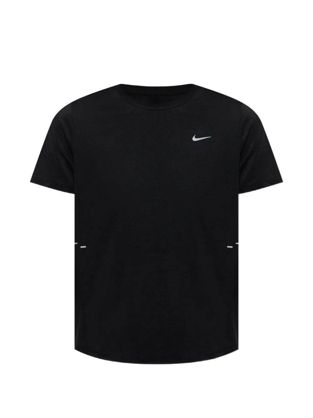 Nike logo-print mesh-panel T-shirt Zwart
