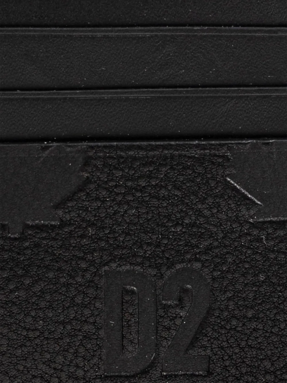 DSQUARED2 Leren pasjeshouder met logo Zwart
