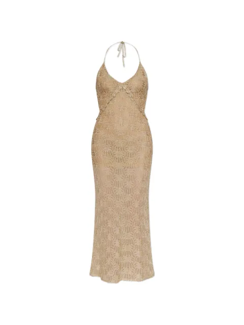 LoveShackFancy Vreya crochet-knit midi dress