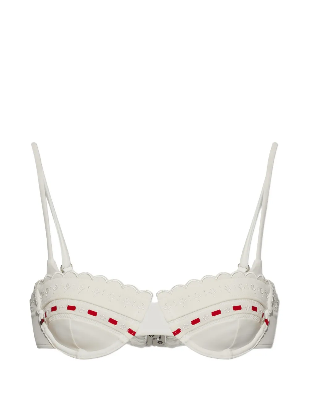 Posse Pia scalloped-edge bikini top - Toni neutri