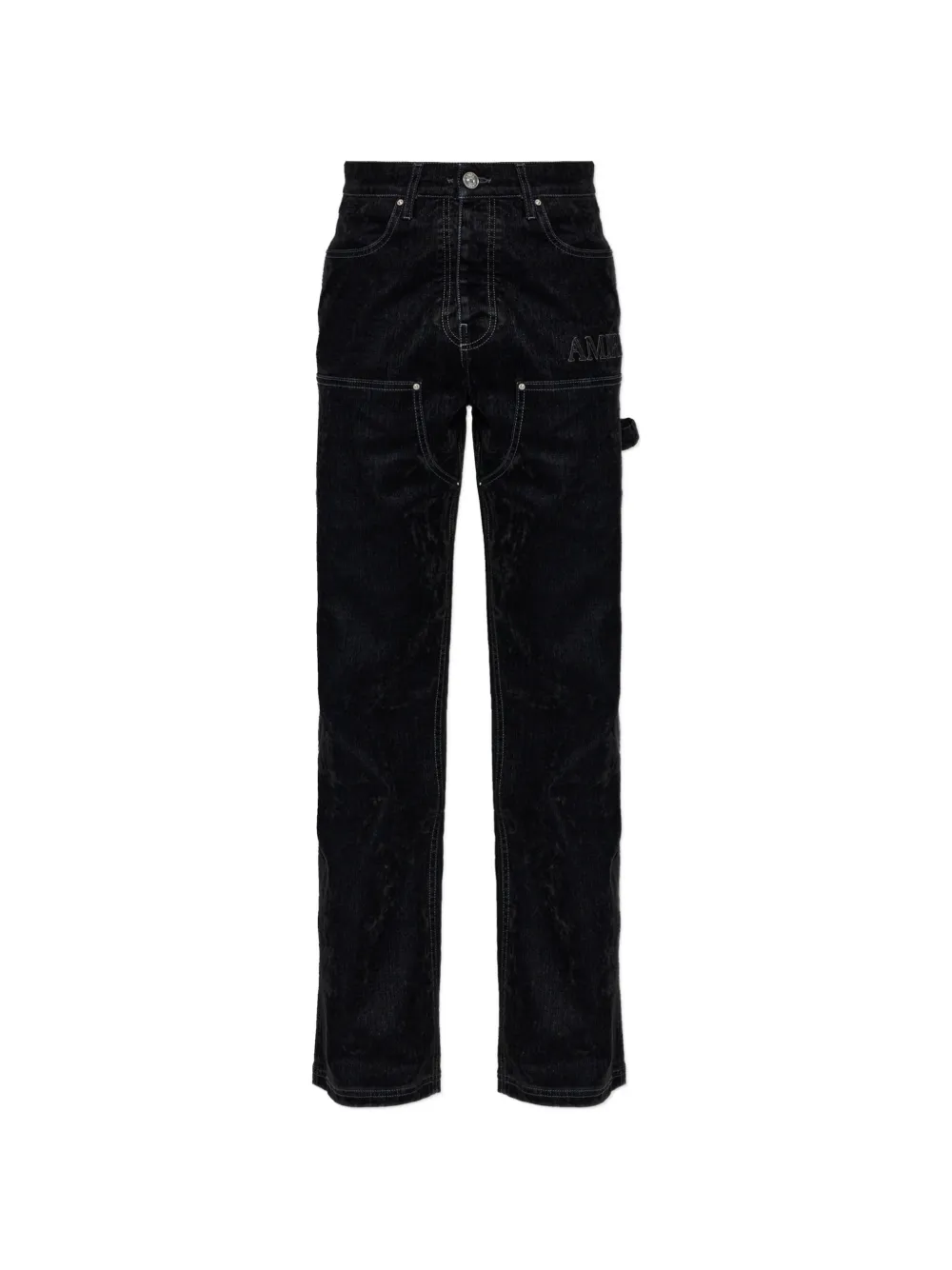 AMIRI logo-embroidered carpenter jeans - Schwarz