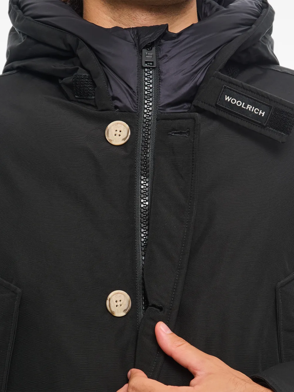 Woolrich Jas met capuchon Zwart