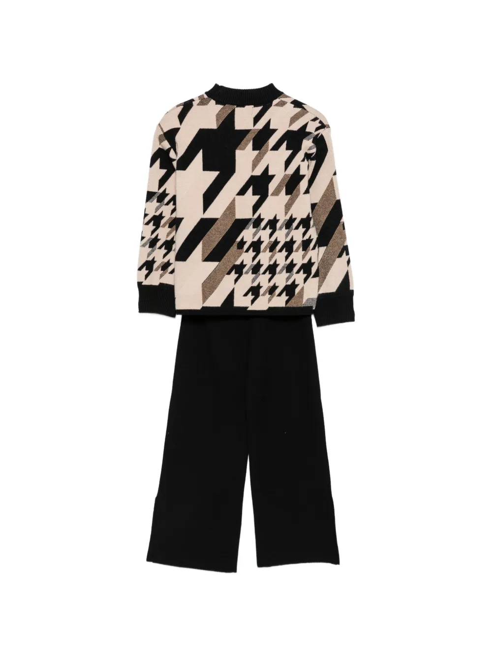 Abel & Lula Broek met pied-de-poule print Zwart
