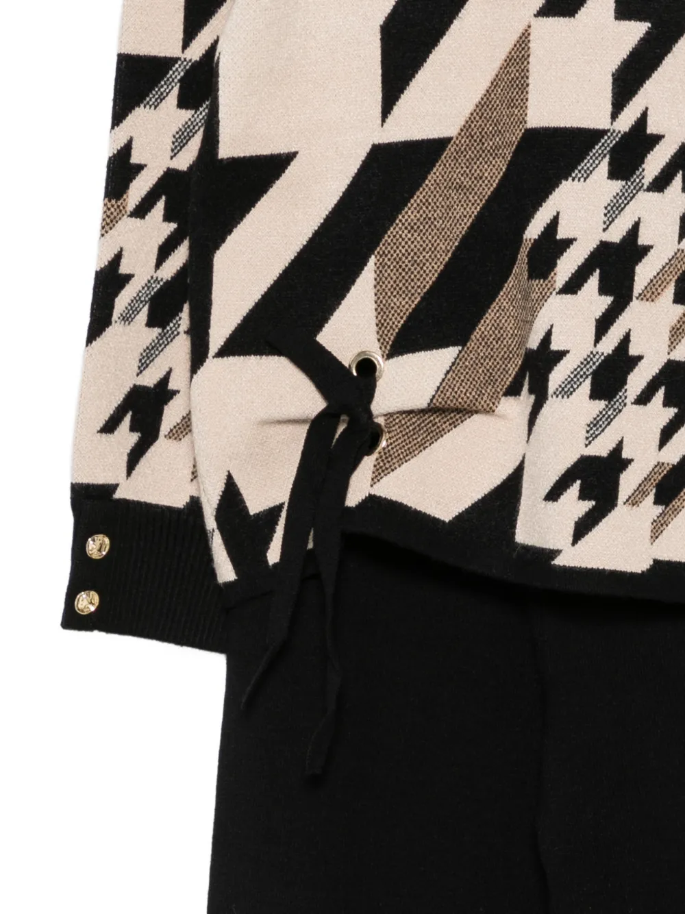 Abel & Lula Broek met pied-de-poule print Zwart