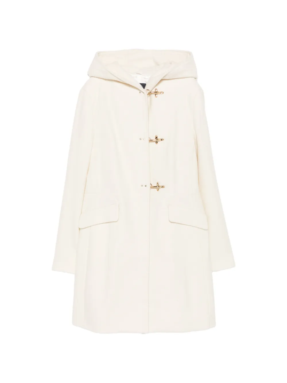 Fay Kids Cappotto con cappuccio e alamari - Toni neutri
