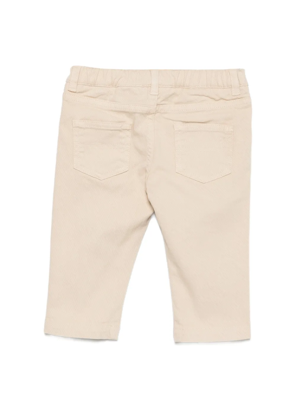 Fay Kids Broek met elastische tailleband en geborduurd logo Beige