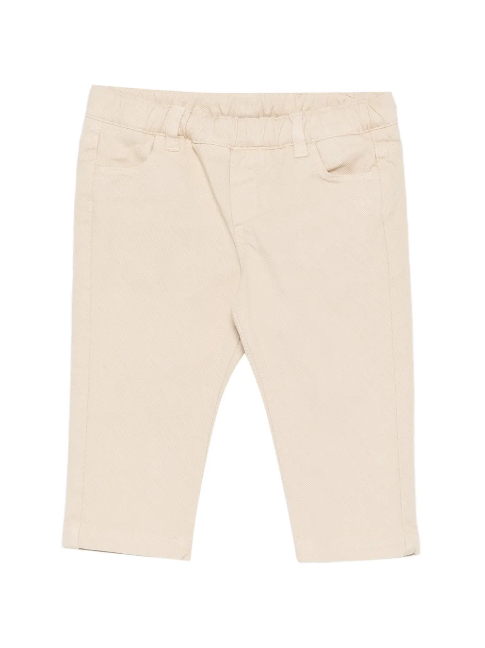 Fay Kids logo-embroidered elasticated-waistband trousers - Toni neutri