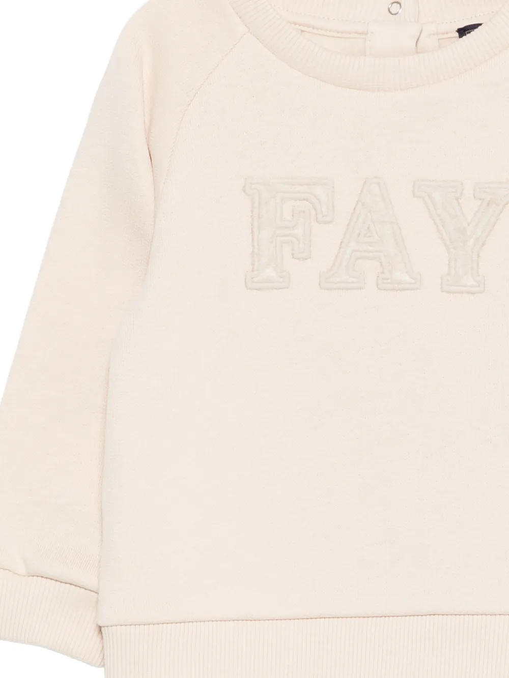 Fay Kids Trui met raglanmouwen en logo-applicatie Beige