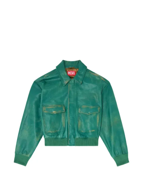 Diesel jacket in treated leather