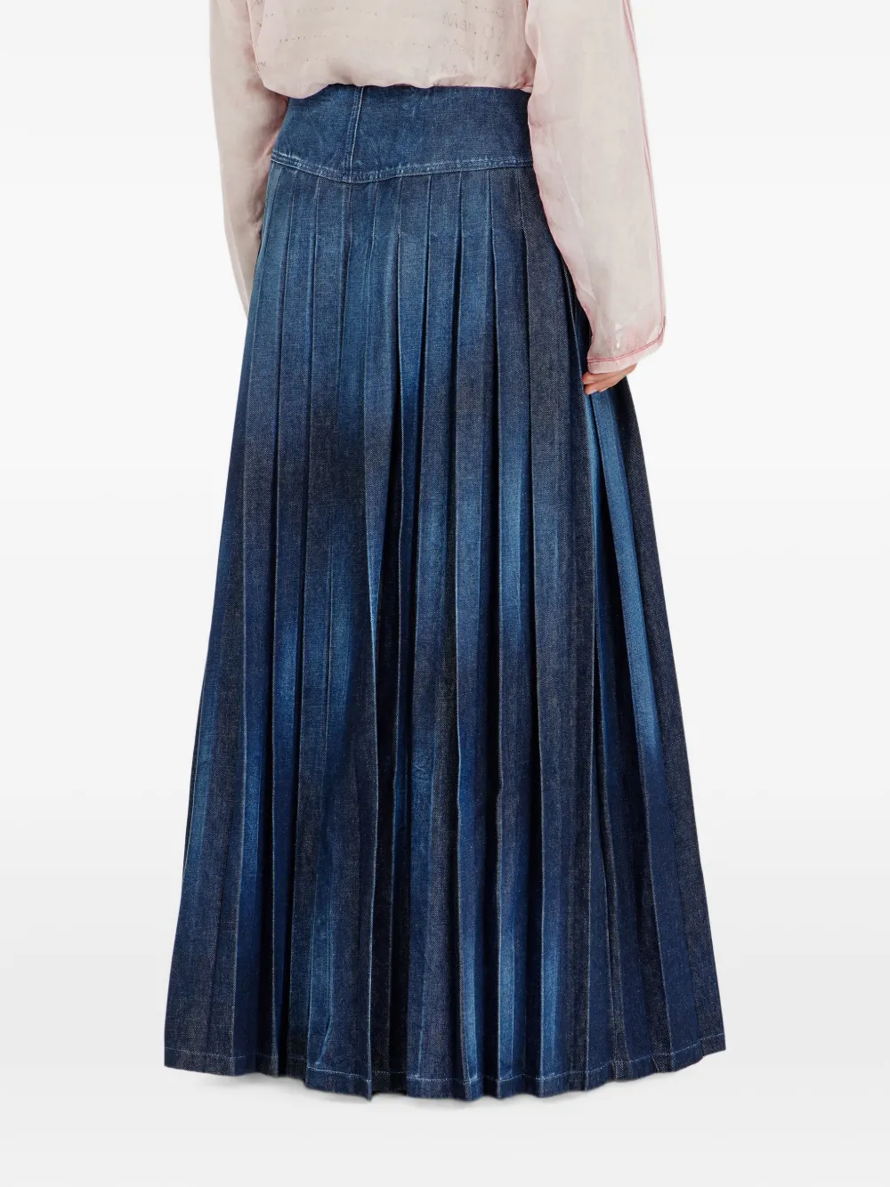 Diesel Maxi-rok met plooien Blauw