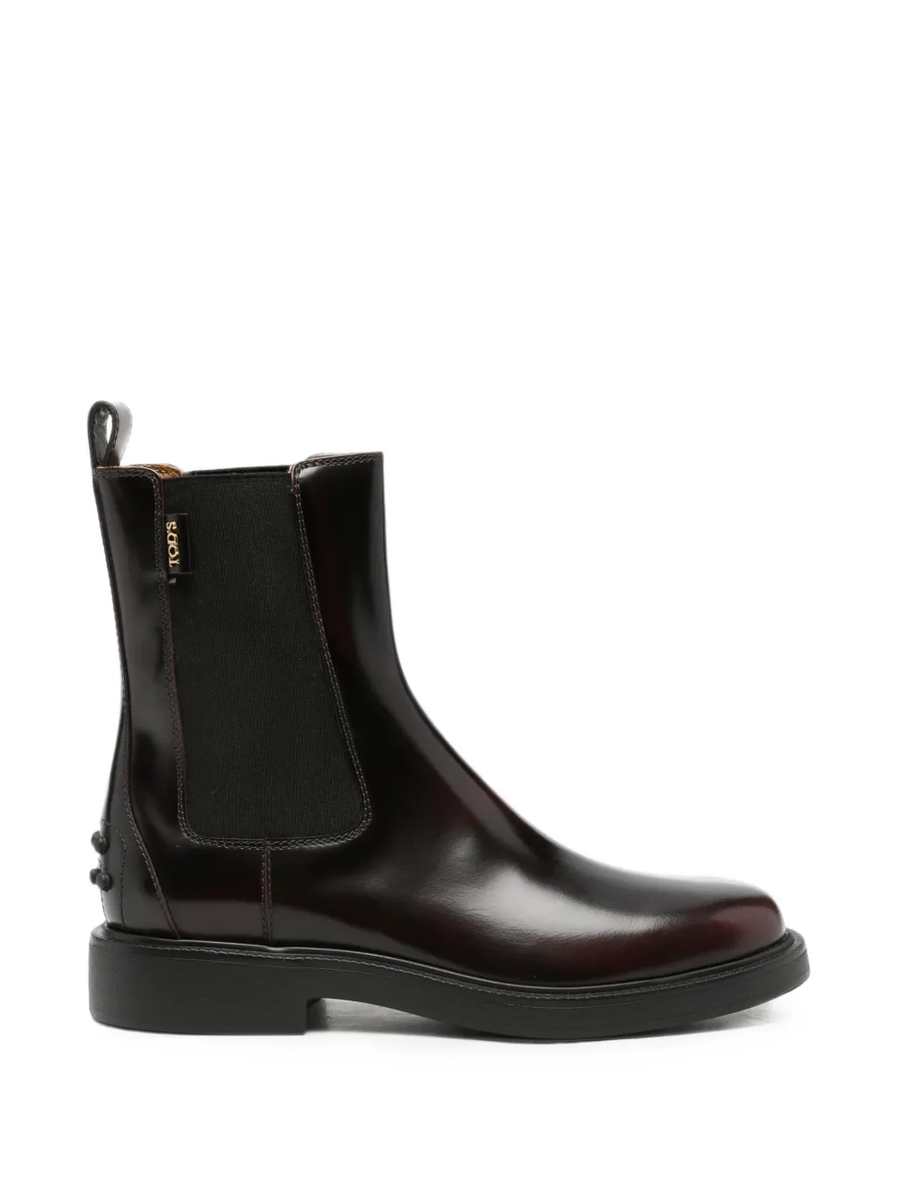 Tod's Gommino Leather Boots In 브라운