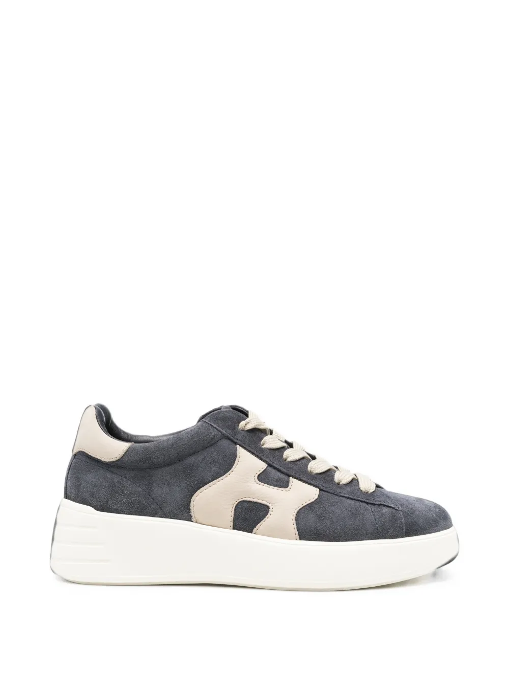 Hogan Rebel logo-patch suede sneakers Blauw