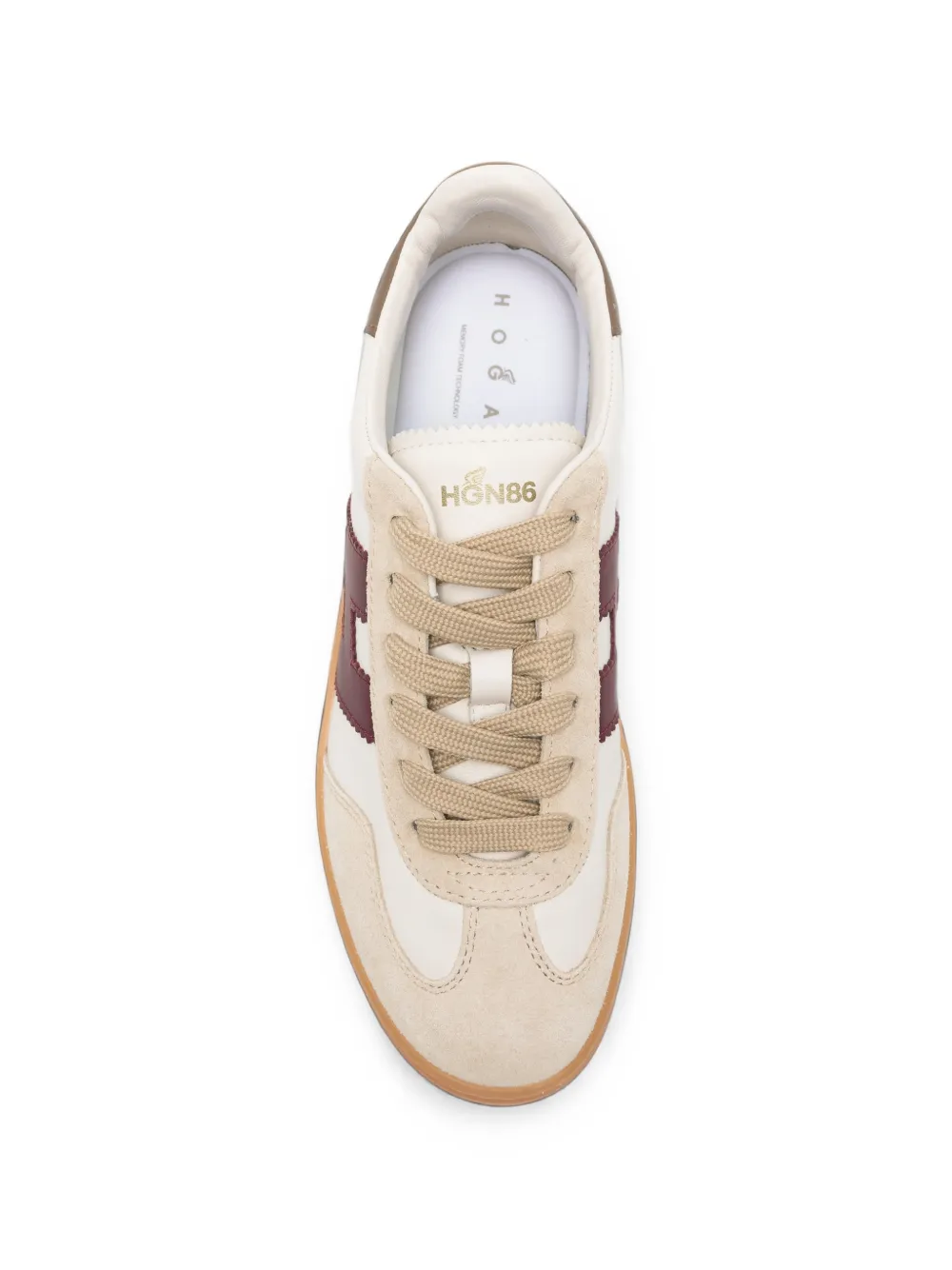 Hogan logo-patch panelled sneakers Beige