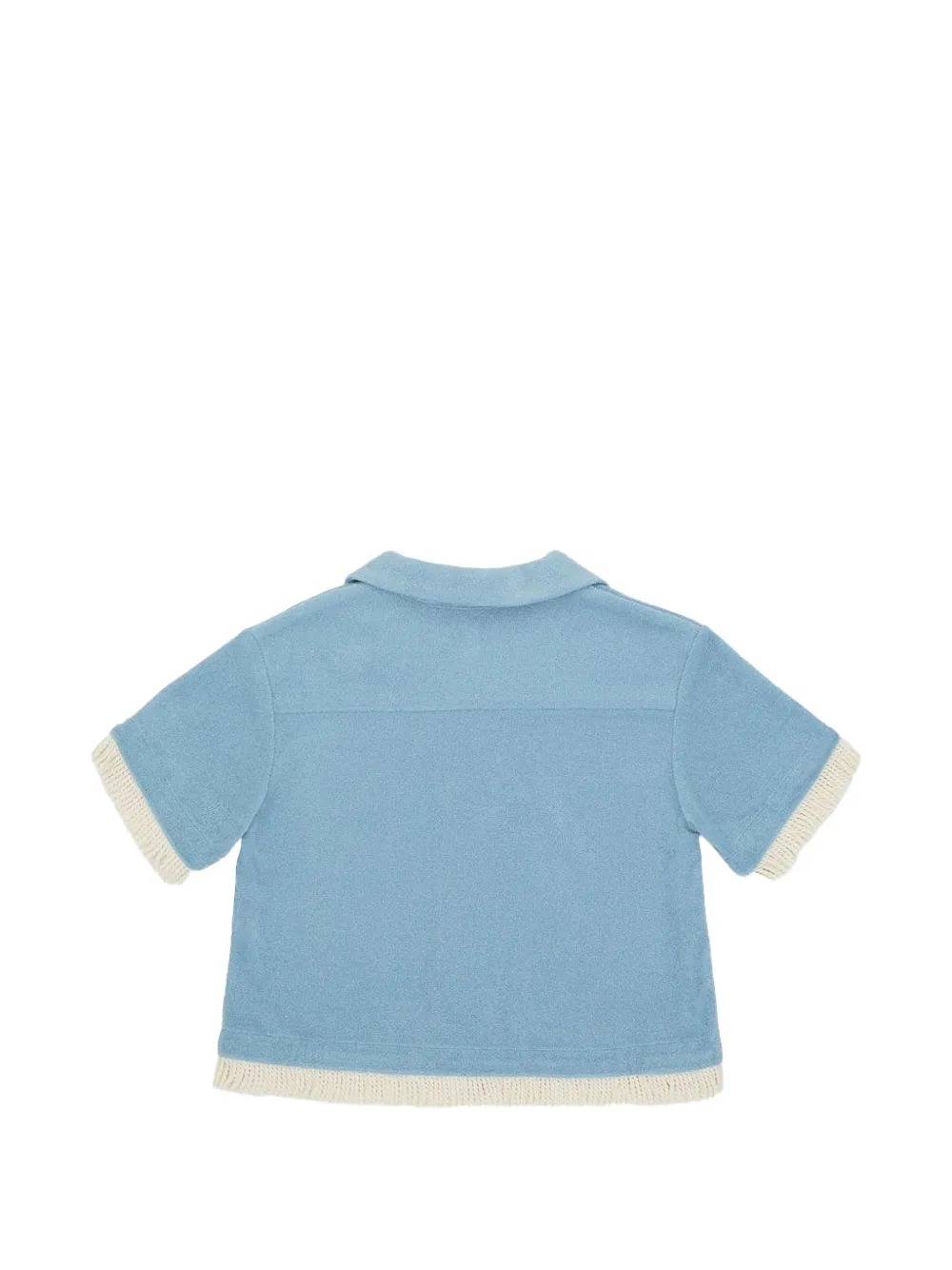 ZIMMERMANN Kids Badstof shirt met franje afwerking Blauw