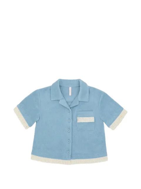 ZIMMERMANN Kids camisa Terry con flecos