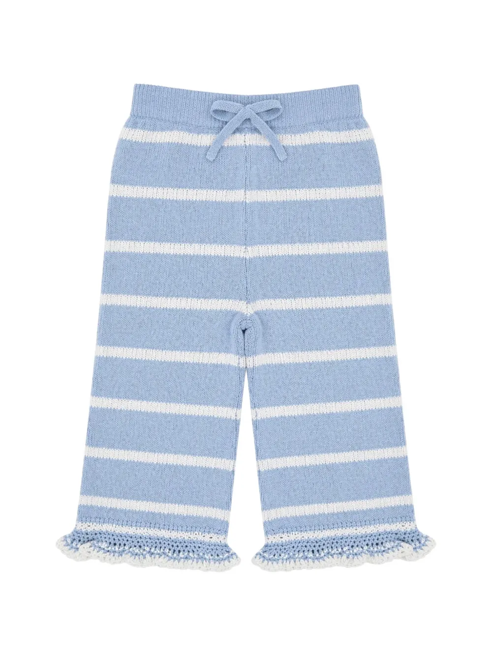ZIMMERMANN Kids Indra gestreepte gebreide broek Blauw