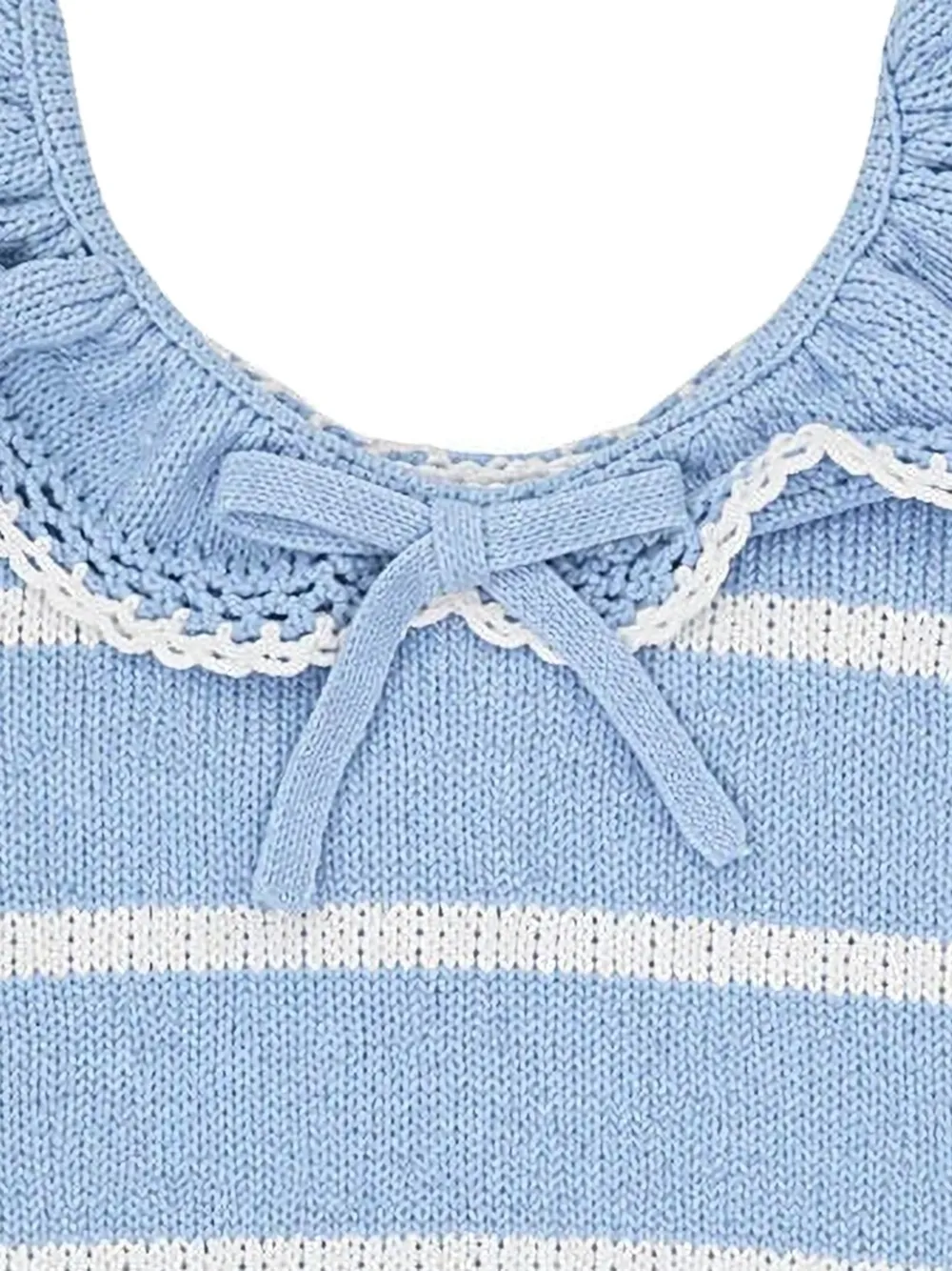 ZIMMERMANN Kids Indra gestreepte gebreide top Blauw