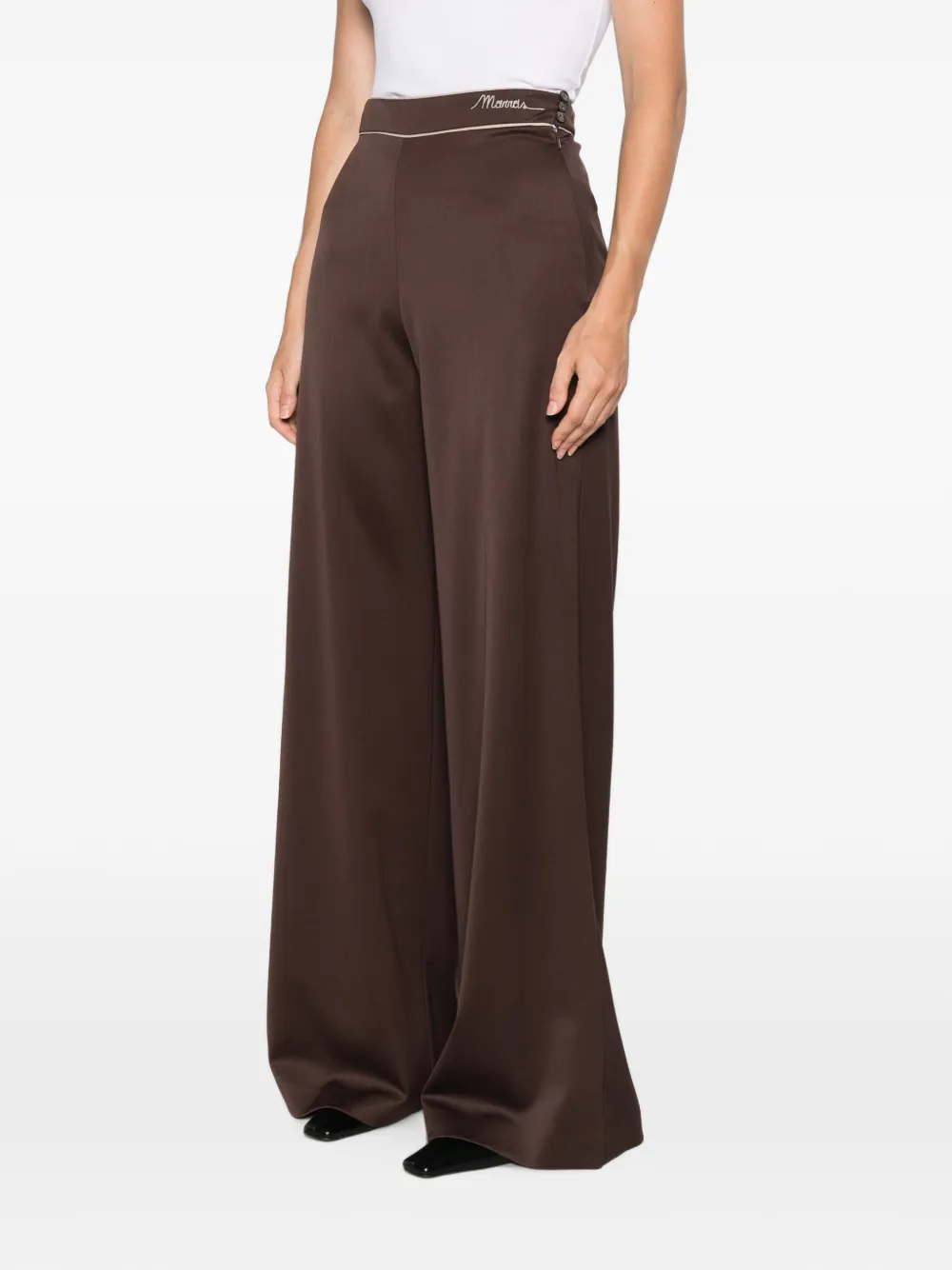 Antonio Marras Broek met geborduurd logo Bruin