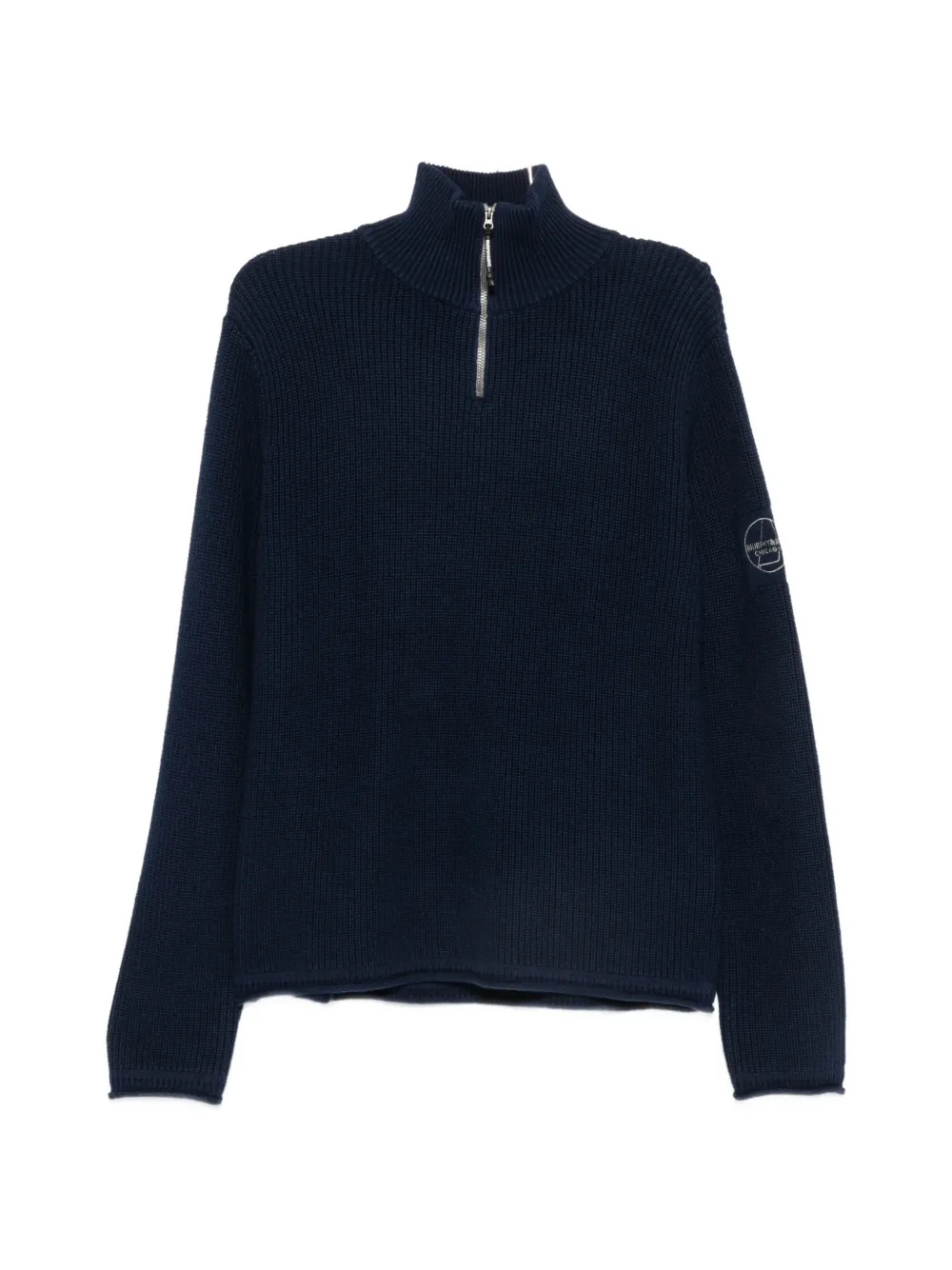 Murphy&Nye ribbed-knit quarter-zip sweater - Blau