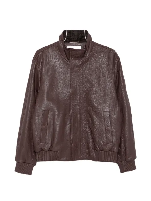Lardini leather zip-up jacket