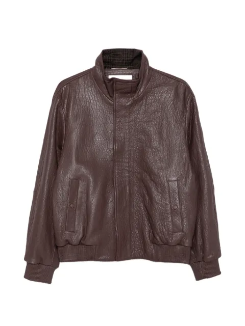 Lardini leather zip-up jacket