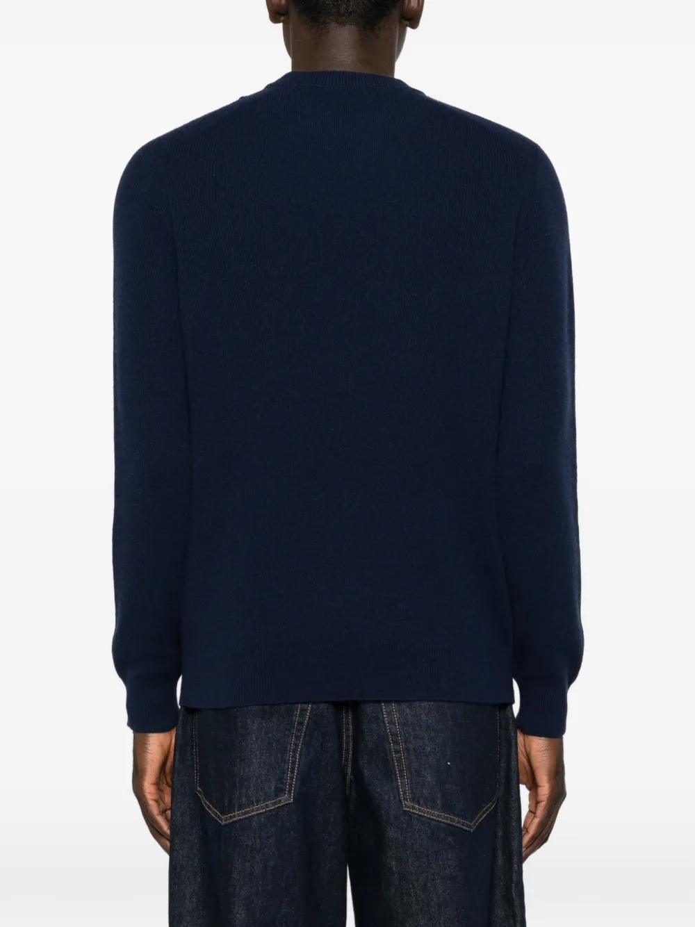 Lardini Ribgebreide trui Blauw