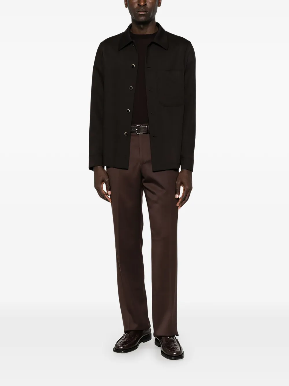 Lardini Straight plooibroek Bruin