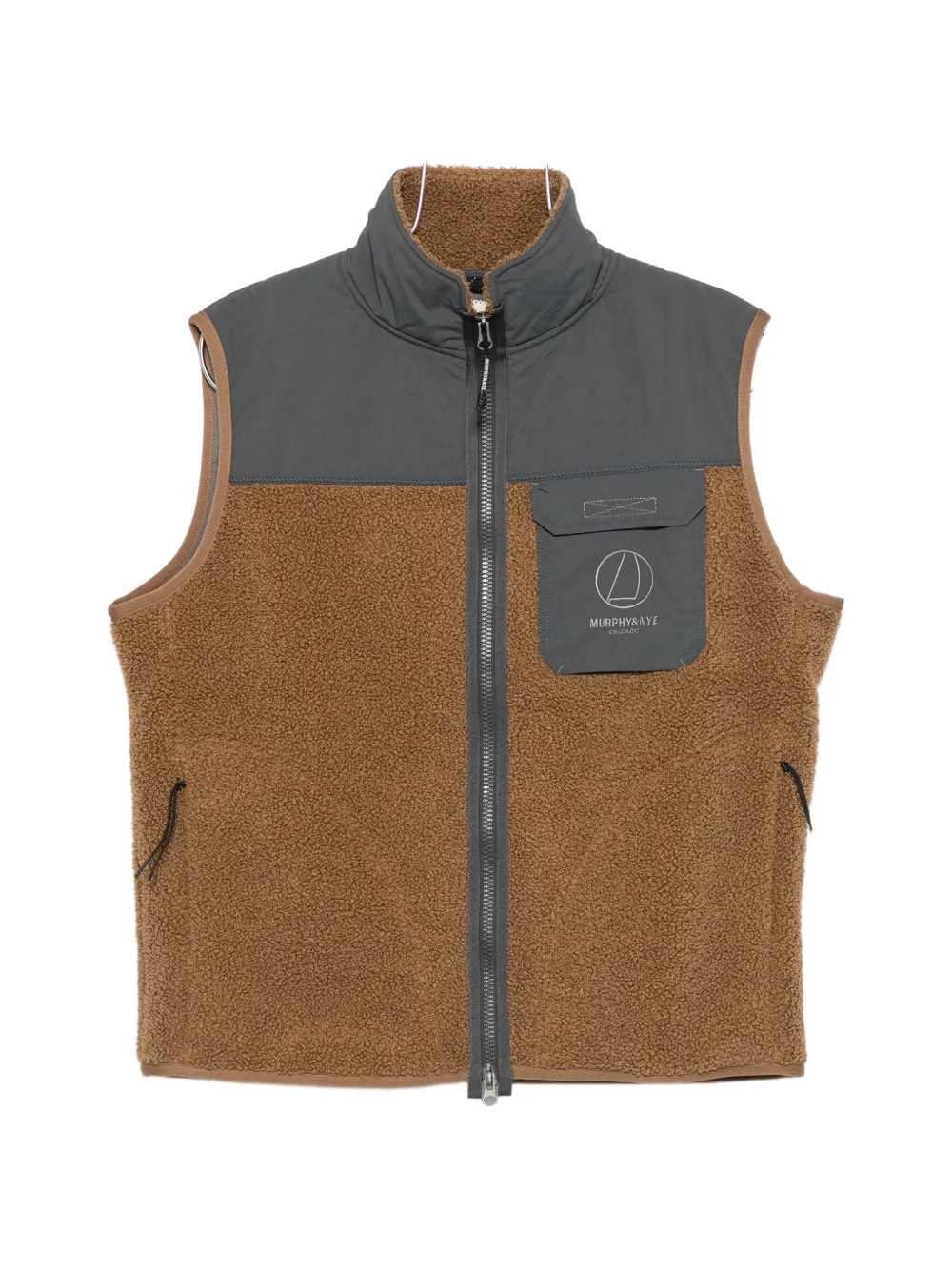 Murphy&Nye fleece-texture panelled gilet - Braun