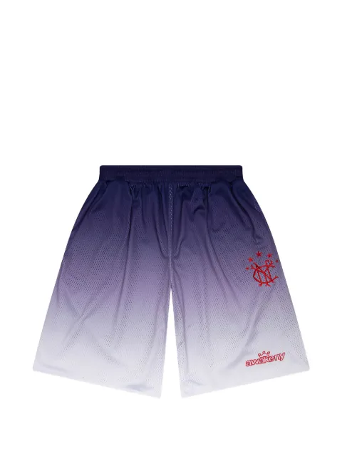 Awake NY gradient-effect mesh shorts