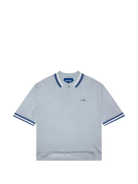 Awake NY mesh zip-up polo shirt