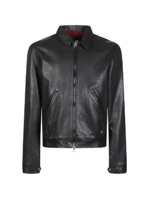 MM6 Maison Margiela ダメージ レザージャケット | ブラック | FARFETCH JP