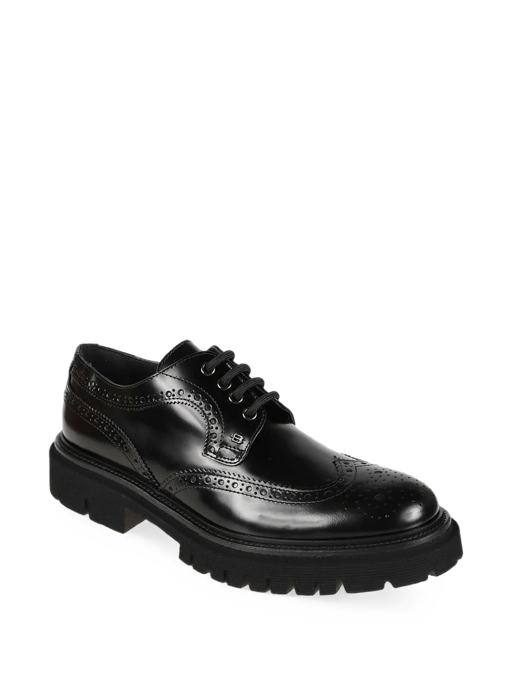 Baldinini brogue-detail chunky-sole Derby shoes Zwart