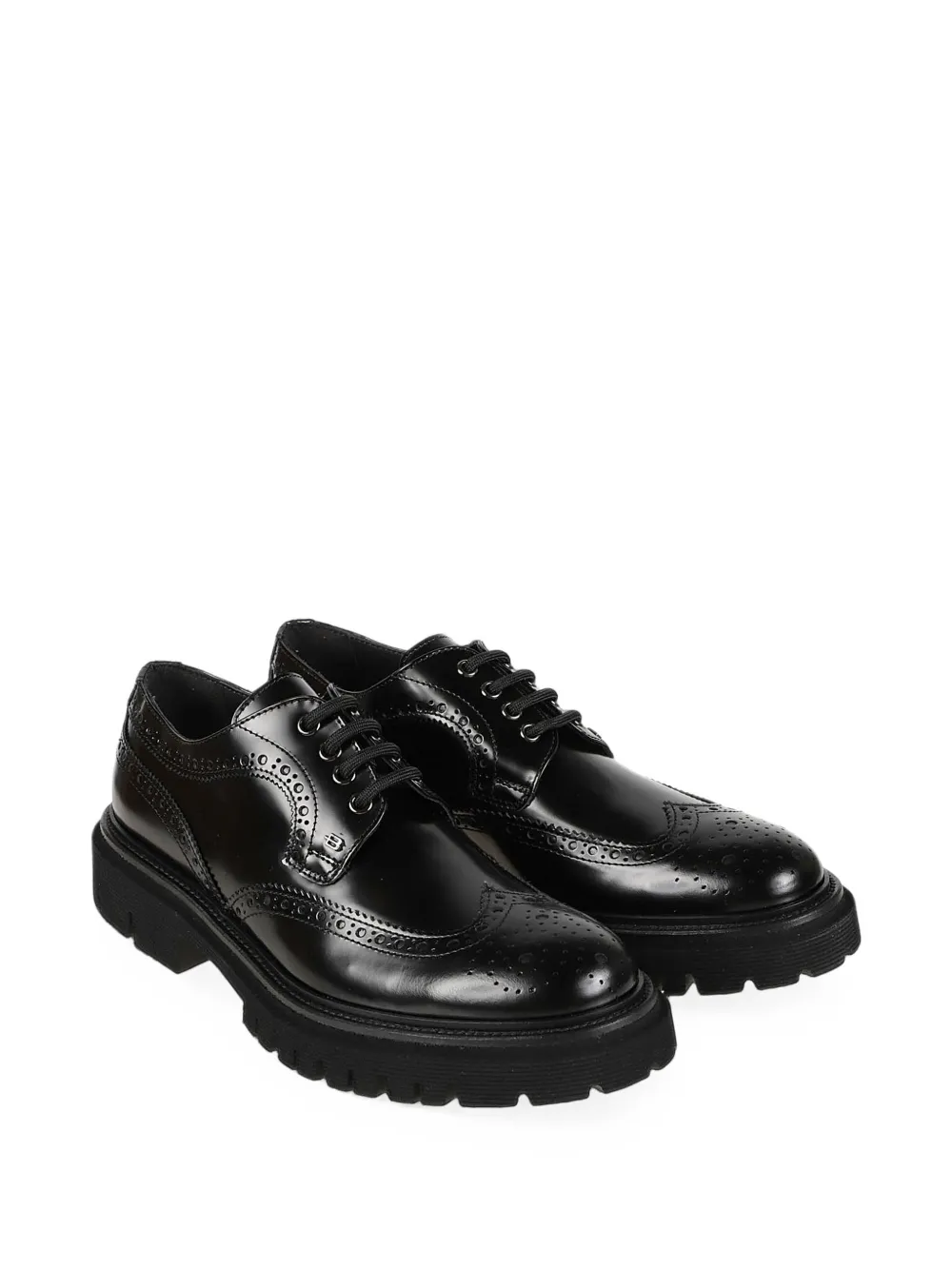 Baldinini brogue-detail chunky-sole Derby shoes Zwart