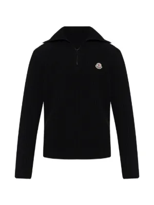 Moncler ウール＆カシミアブレンド ポロネックセーター | ブラック