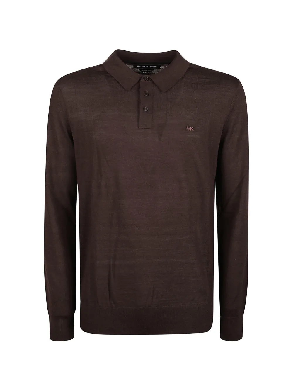 Michael Kors logo-embroidered merino polo shirt - Braun