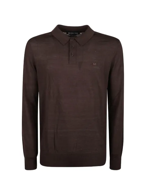Michael Kors logo-embroidered merino polo shirt