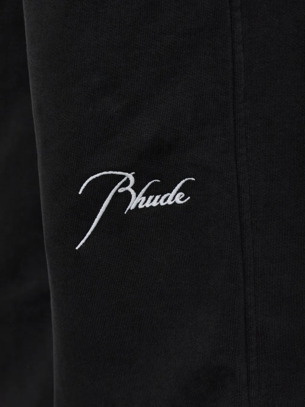 RHUDE Classique trainingsbroek met wijde pijpen en geborduurd logo Zwart