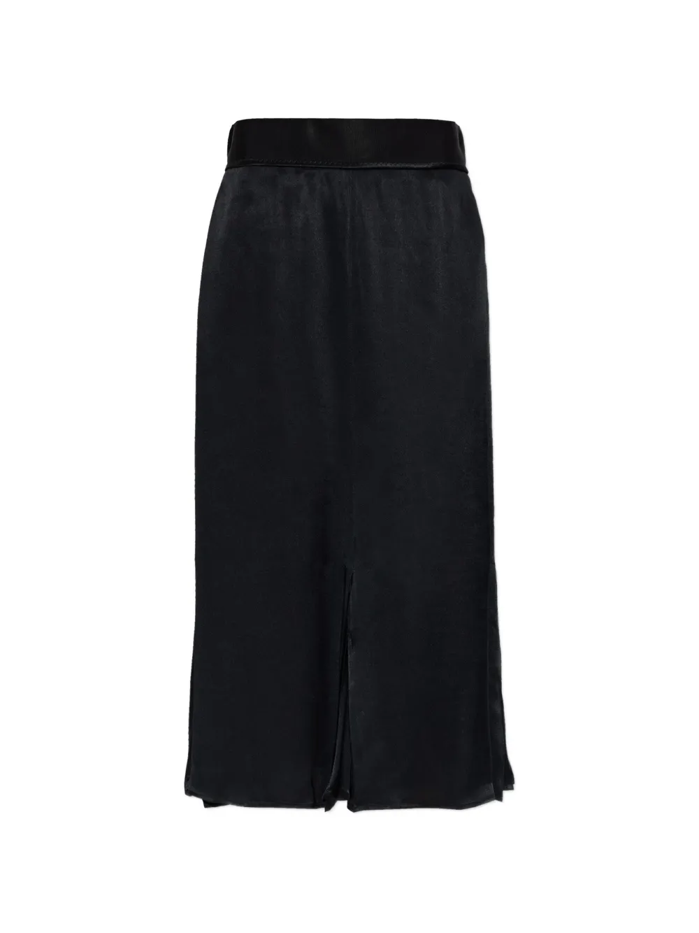 Maison Margiela washed silk satin midi skirt - Schwarz
