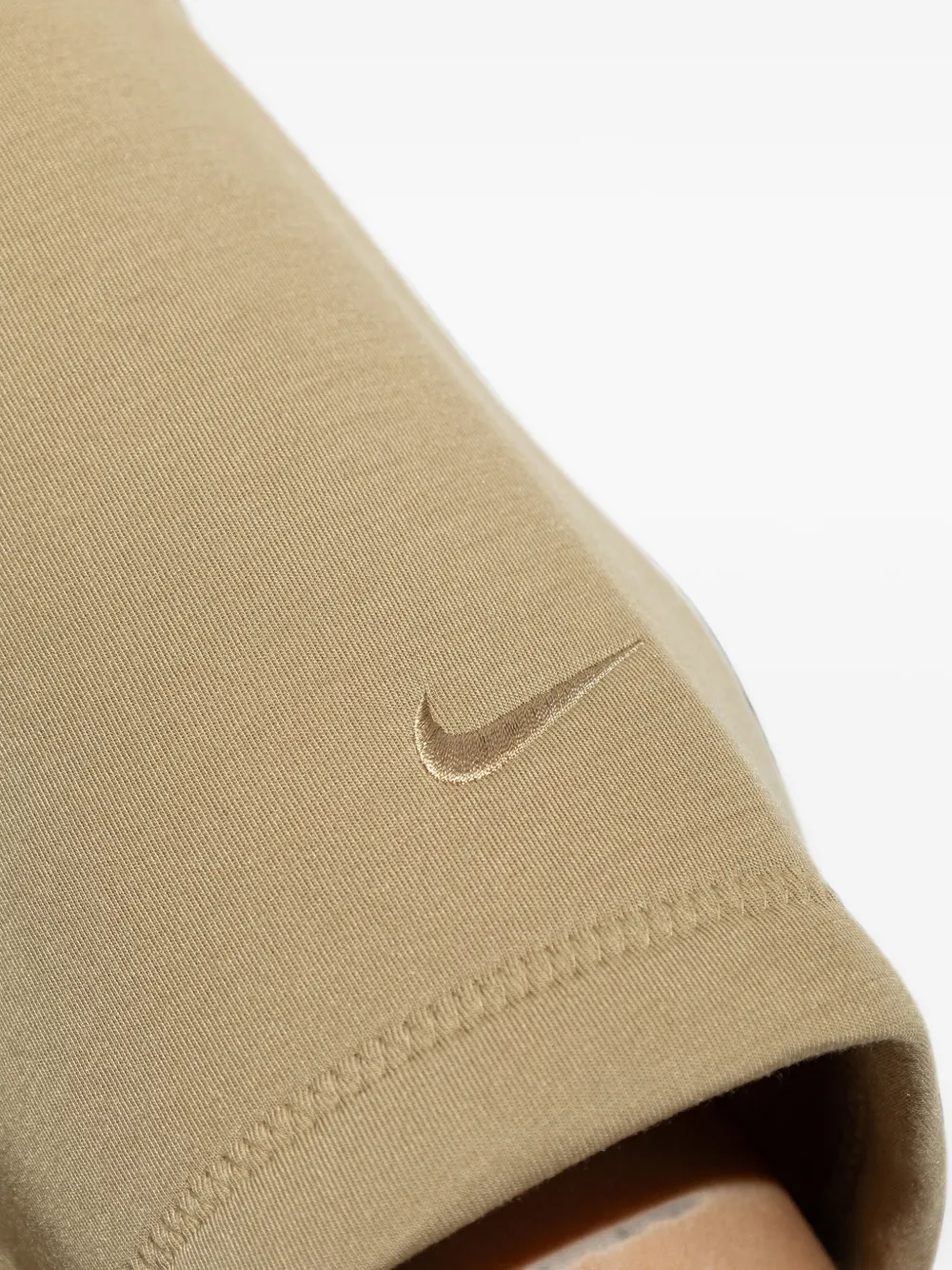 Nike oversized logo-embroidered T-shirt Beige