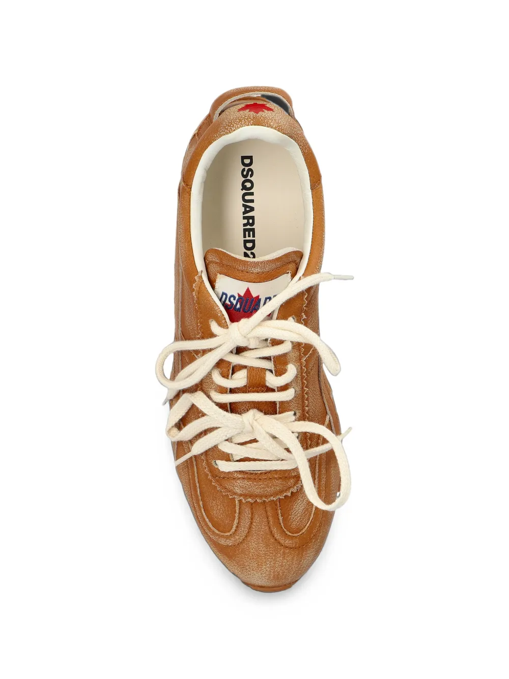 DSQUARED2 DC-642 panelled leather sneakers Bruin