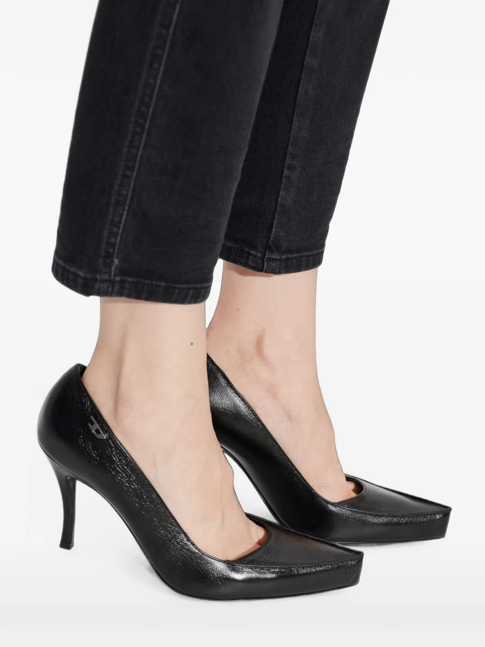 Diesel D-Lucette-Pumps leren pumps Zwart
