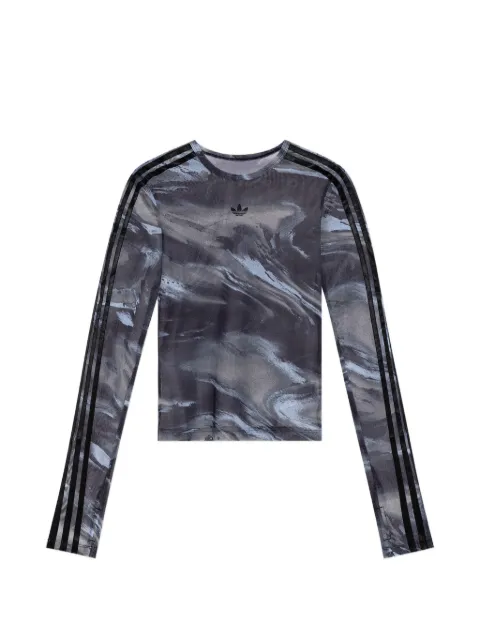 adidas abstract-print long-sleeve T-shirt