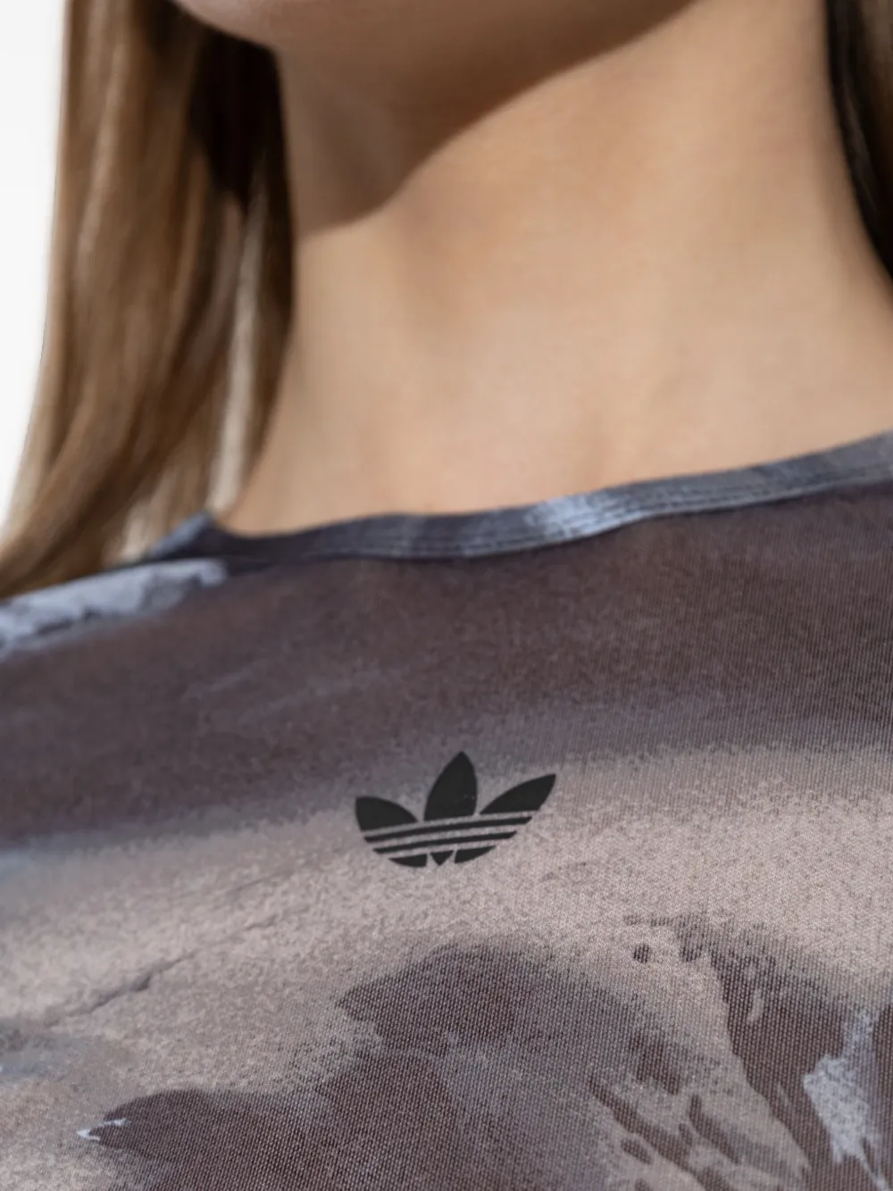 adidas abstract-print long-sleeve T-shirt Grijs