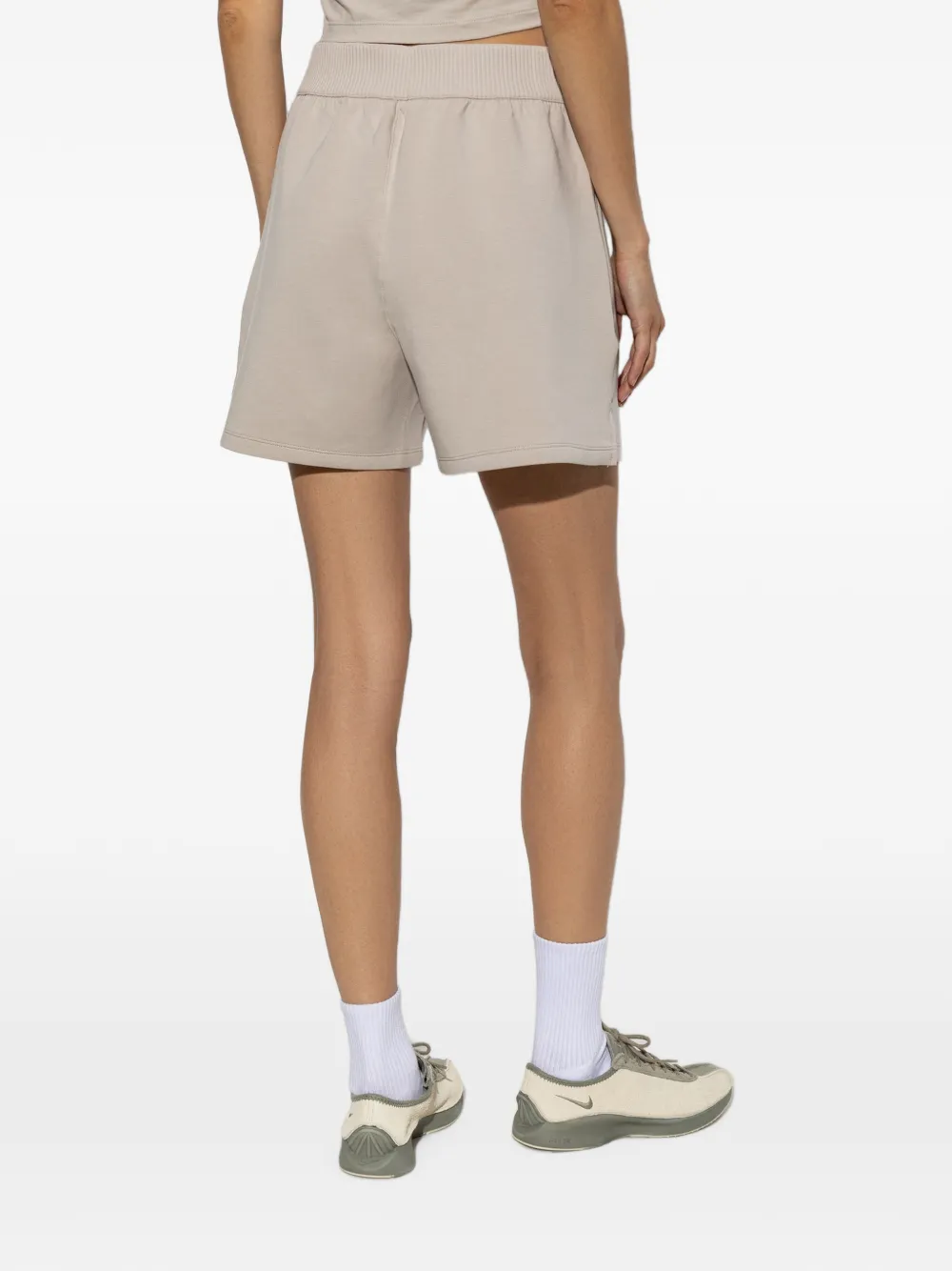 Nike elasticated-waistband shorts Beige