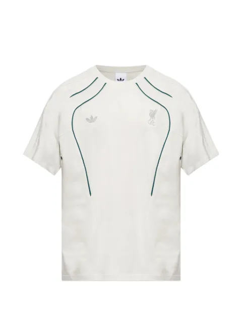 adidas camiseta con logo estampado y ribete en contraste de adidas x Liverpool FC
